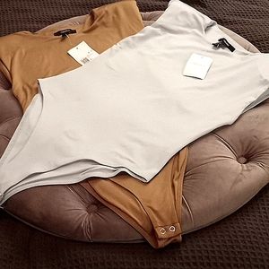 Forever21 Padded body suit Size Large, Brown and light blue